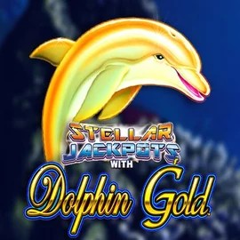 Official Jackpots logo: Dolphin Gold with Stellar Jackpots by Lightning Box Game at HiddenJack Casino
